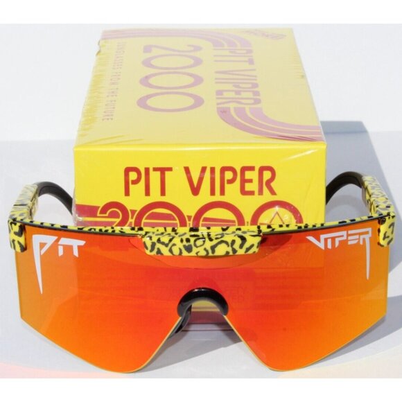 PIT VIPER The Carnivore 2000 Sunglasses/Safety Cheetah/Orange ANSI Z87+ NEW - Picture 4 of 10